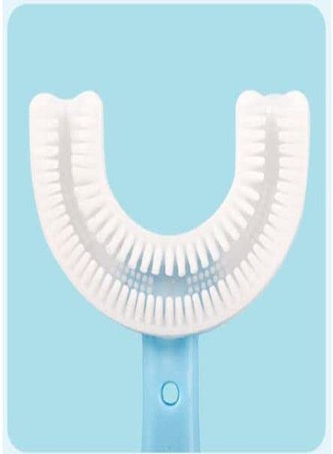 AG E-Com U Shaped Toothbrush for Kids Manual Whitening Toothbrush Silicone Brush Head for Kids Children Infant Toothbrush For 2-6 Years Mouth-Cleaning (Multicolor, Pack of 2) - Image 2